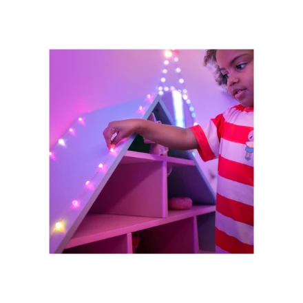 „Twinkly Candies“ 100 širdies formos RGB šviesos diodų, skaidrus laidas, USB-C