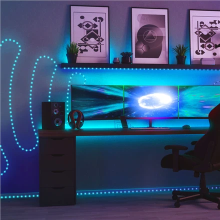 Lubinis šviestuvas „Twinkly Dots“ išmaniosios LED lemputės, 400 RGB (daugiaspalvės), 20 m, permatomas RGB laidas, 16 mln.+ spalvų