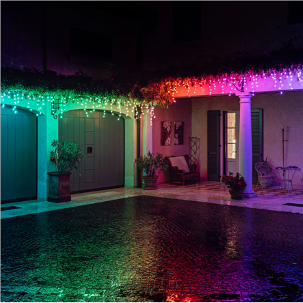 Kalėdinė išmanioji lempučių girlianda Twinkly Icicle 190 LED RGB, varvekliai, daugiaspalvės