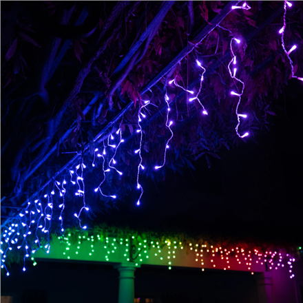Kalėdinė išmanioji lempučių girlianda Twinkly Icicle 190 LED RGB, varvekliai, daugiaspalvės