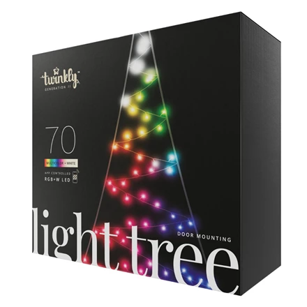 Twinkly|Light Tree 2D Smart LED 70, 2m|RGBW – 16M+ spalvų + Šiltas baltas