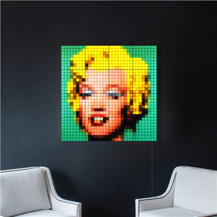 Išmaniosios LED plokštės Twinkly Squares (1 pagrindinė plokštė + 5 prailginimai) RGB, daugiaspalvės