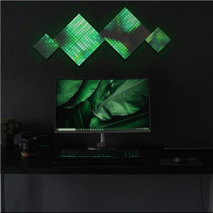 Išmaniosios LED plokštės Twinkly Squares (1 pagrindinė plokštė + 5 prailginimai) RGB, daugiaspalvės