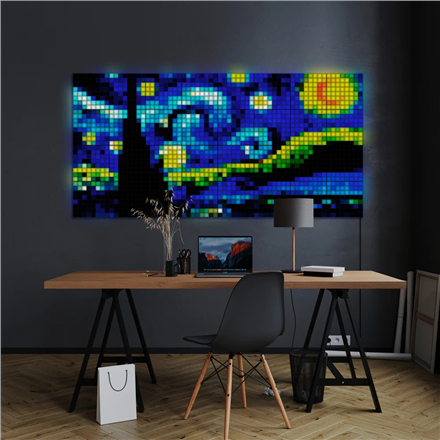 Išmaniosios LED plokštės Twinkly Squares (1 pagrindinė plokštė + 5 prailginimai) RGB, daugiaspalvės
