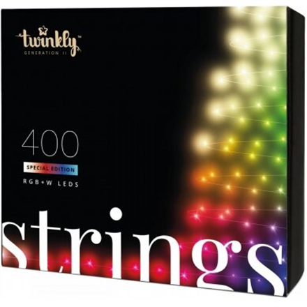 Kalėdinė išmanioji lempučių girlianda Twinkly Strings 400L 5mm RGBW