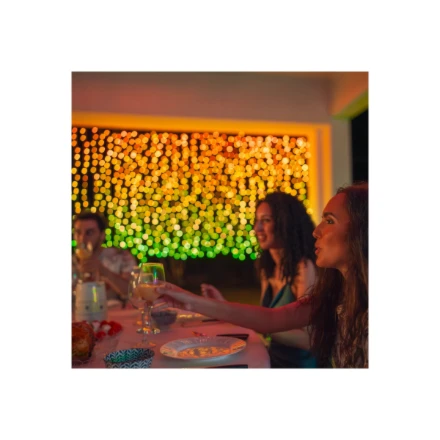 Kalėdinė išmanioji lempučių girlianda Twinkly Curtain 210L 5mm RGBW, užuolaidos, daugiaspalvės