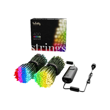 Kalėdinė išmanioji lempučių girlianda Twinkly Strings 400L 5mm RGBW