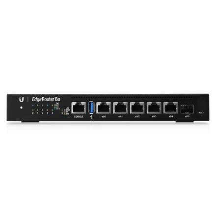 Maršrutizatorius Ubiquiti „EdgeRouter“ 6P Ethernet (RJ-45) jungtys, 4 branduolių MIPS64 | Ubiquiti | „EdgeRouter“ 6P