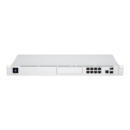 Šakotuvas UBIQUITI UDM-PRO UNIFI DREAM MACHINE 8 PORT SWITCH DAUGIŲ PROGRAMŲ SISTEMA SU 3,5 HDD IŠPLĖTIMU DUAL WAN 10G SFP+ IR 1G RJ45