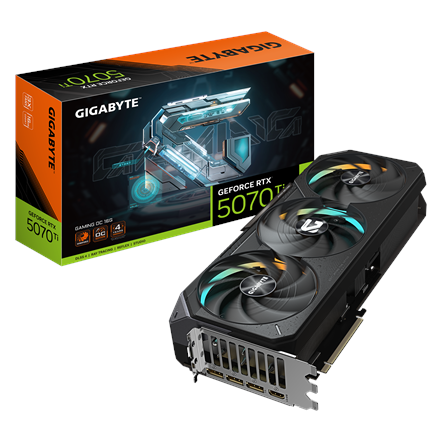 „Gigabyte GeForce RTX 5070 Ti GAMING OC“ 16 GB DLSS4 vaizdo plokštė