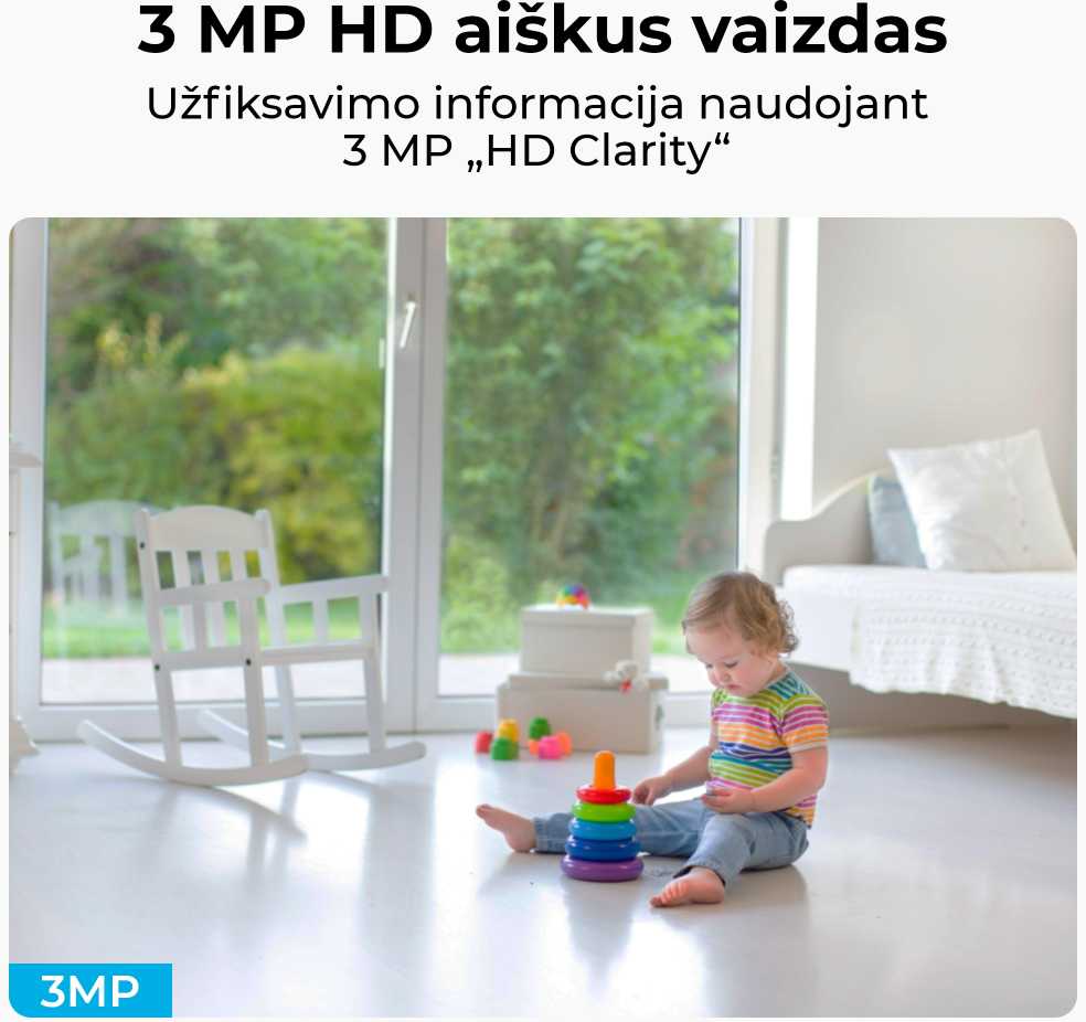 Vidinė apsaugos kamera Reolink E Series E320, baltos spalvos