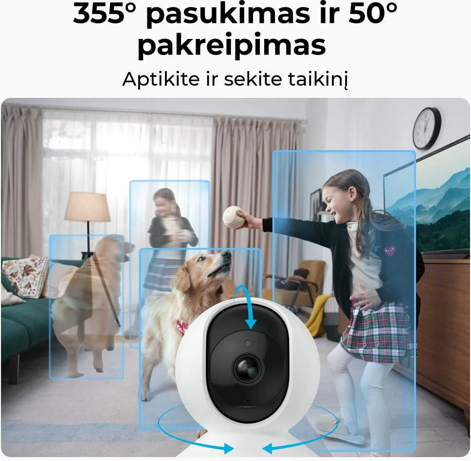 Vidinė apsaugos kamera Reolink E Series E340, baltos spalvos