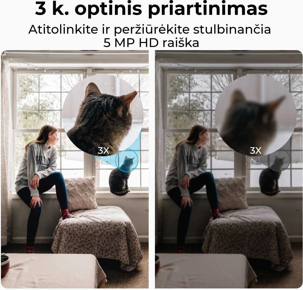 Vidinė apsaugos kamera Reolink E Series E340, baltos spalvos