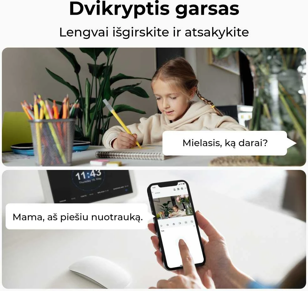 Vidinė apsaugos kamera Reolink E Series E340, baltos spalvos