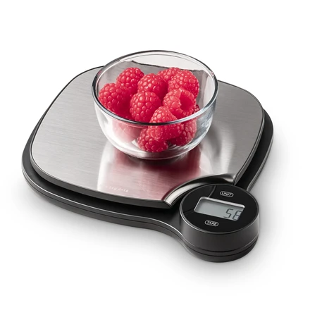 Virtuvinės svarstyklės Caso | Virtuvės EcoMaster svarstyklės | Maksimalus svoris (talpa) 5kg | Graduacija 1 g | Nerūdijantis plienas