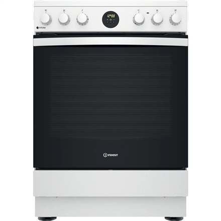 Viryklė INDESIT | Cooker | IS67V8CHW/E | Hob type Vitroceramic | Oven type Electric | Baltas | Plotis 60 cm | Grilling | Gylis 60 cm | 69 L