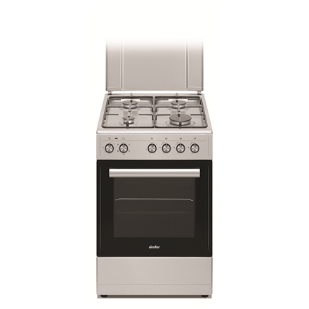 Viryklė Simfer | Cooker | 5405SERGG | Hob type Gas | Oven type Electric | Nerūdijantis plienas | Plotis 50 cm | Electronic ignition | Gylis 60 cm | 43 L