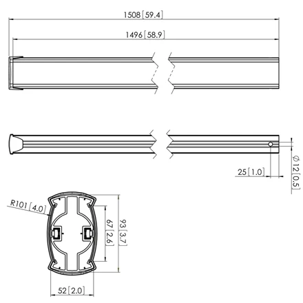 Laikiklis Vogels Other, PUC 2515 Pole, Large CONNECT-IT 150cm, Sidabrinis