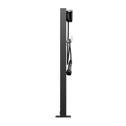 Juodas Wallbox Eiffel Basic Dual stovas, šoninis profilis