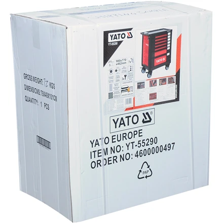 YATO YT-55290 Profesionali įrankių spintelė su 211 įrankių ir 7 stalčiais