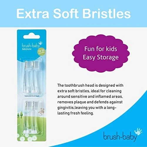 Brush-Baby Šepetėlio galvutė 18-36mėn, 4vnt Babysonic