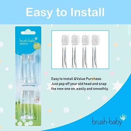 Brush-Baby Šepetėlio galvutė 18-36mėn, 4vnt Babysonic