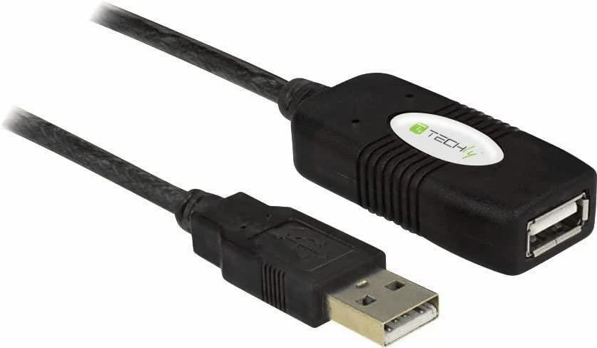 TECHLY 023646 Techly USB 2.0 aktyvusis ilgintuvas USB A/USB A M/F 10m juodas