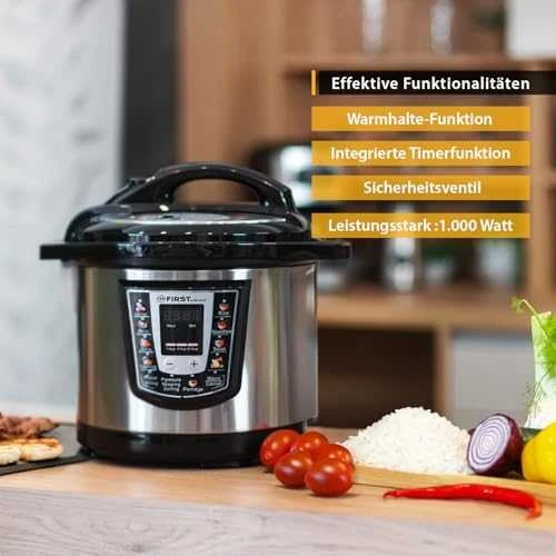 Daugiafunkcinis puodas First 1000W electric pressure cooker 6L
