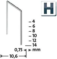 Verschiedene NOVUS Staples H 37 6MM 5000pc SUPERHARD