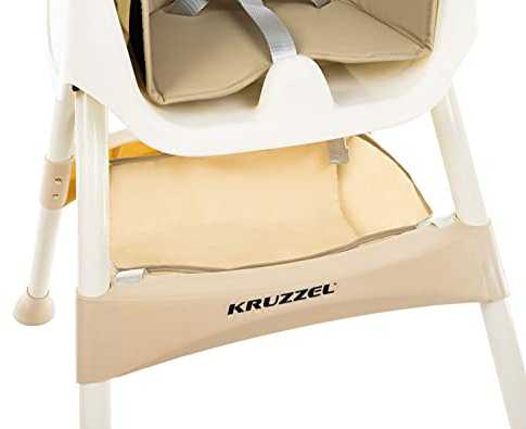 KRUZZEL maitinimo kėdė 3in1- smėlio spalvos