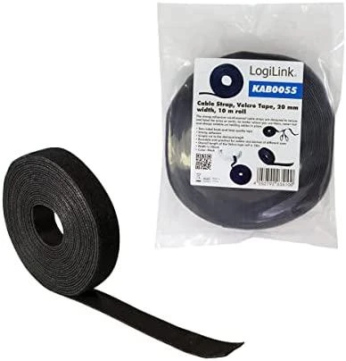 Logilink KAB0055 Cable Strap, Velcro Tape, 10m, Juodas | Logilink