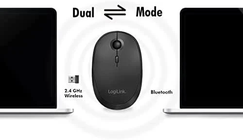 Pelė LogiLink Bevielė pelė i Bluetooth 2.4GHz 800/1200/1600dpi juoda