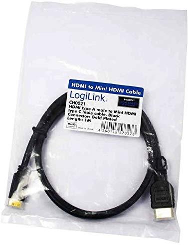 LogiLink 2m HDMI kabelis Type A vyriškas - HDMI mini C tipas, masinis kabelis | Prisijungti | HDMI į mini-HDMI