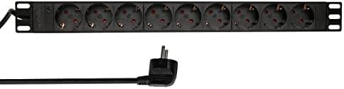 Ilgintuvas LOGILINK Professional  PDU9C03  9 AC outlet(s), AC outlet types: Type F, Nominal input voltage: 230 V. Power plug: Type F (Schuko)