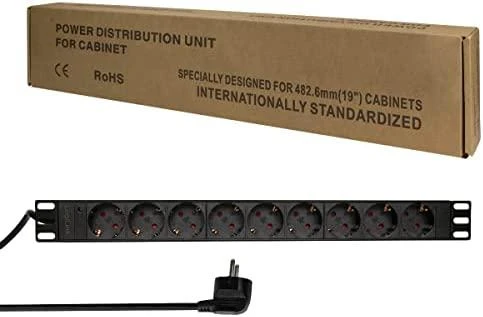 Ilgintuvas LOGILINK Professional  PDU9C03  9 AC outlet(s), AC outlet types: Type F, Nominal input voltage: 230 V. Power plug: Type F (Schuko)