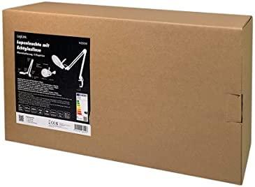 Logilink Lupenleuchte mit Klemmhalterung, 5 Dioptrien, baltas