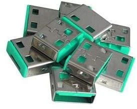USB Priedas - LINDY USB Type A Prievadų Blokatoriai, 10 vnt., Žali