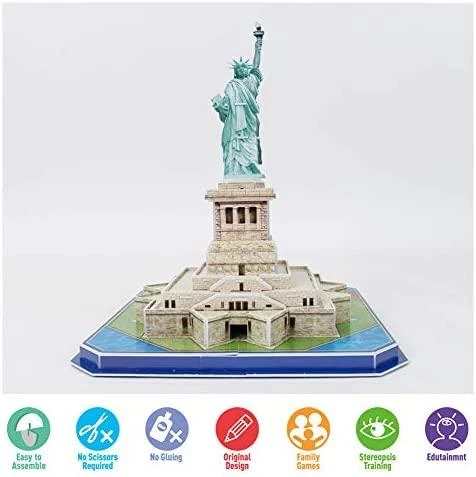 Cubicfun Dėlionė 3D LAISVĖS STATULA – C080H