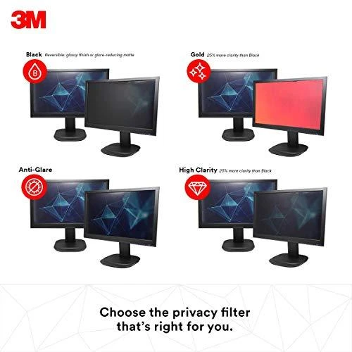 3M F20.0W9 Privacy Filter for LCD Monitorius 20" Juodas, 443 x 250 mm