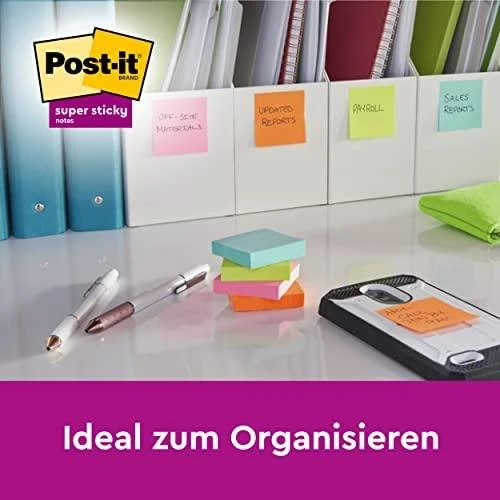 Lipnūs lapeliai 3M Post-it® Super Sticky Soulful 76mmx76mm 6vnt. po 90 lapelių