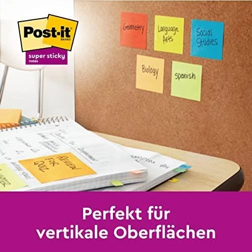 Lipnūs lapeliai 3M Post-it® Super Sticky Soulful 76mmx76mm 6vnt. po 90 lapelių