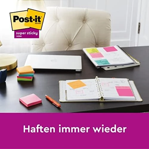 Lipnūs lapeliai 3M Post-it® Super Sticky Soulful 76mmx76mm 6vnt. po 90 lapelių