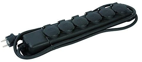 Brennenstuhl prailgintuvas 6 xCEE 7/4, 1xCEE 7/7, IP 44 , 2m , juodas 1159970 / GT-490