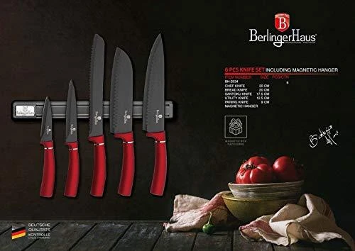 Berlinger Haus BH-2534 virtuvinių peilių rinkinys su magnetine juostele, 5 vnt.
