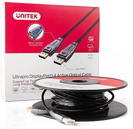 UNITEK C1617GY optinis kabelis DisplayPort 1.4 AOC 8K 15m