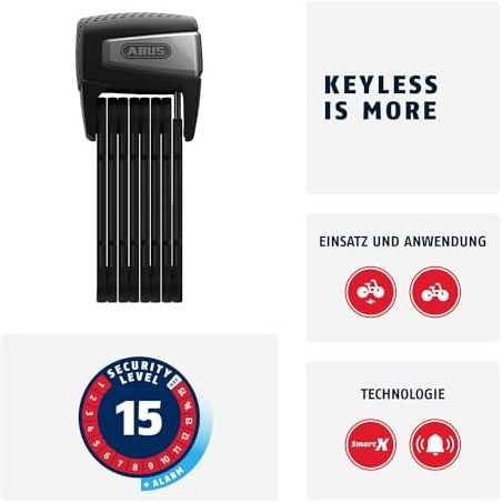 Spyna Abus išlankstoma 6500A/110 BK SH Bordo Smart X