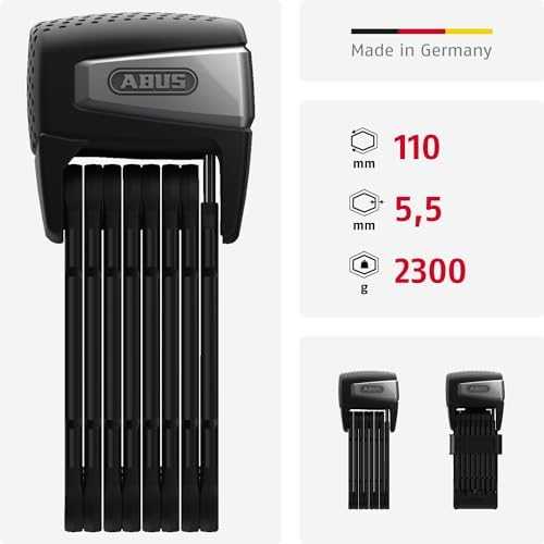 Spyna Abus išlankstoma 6500A/110 BK SH Bordo Smart X
