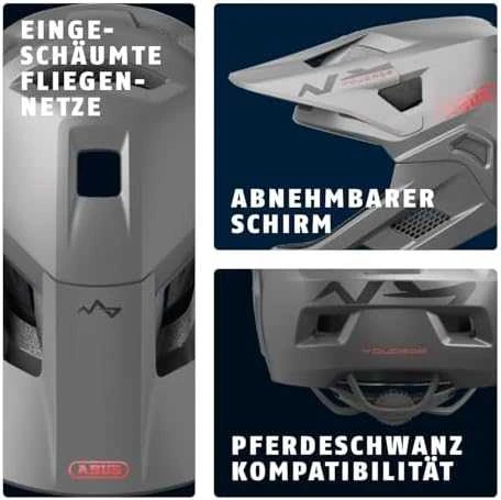 Abus Germany Šalmas Abus YouDrop FF Ti sidabrinis-S (48-55)