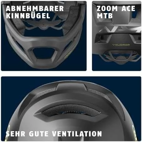 Abus Germany Šalmas Abus YouDrop FF velvet juodas-S (48-55)