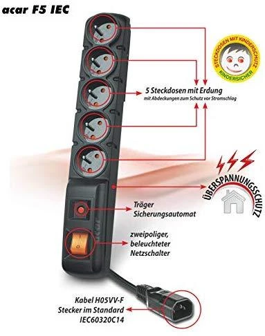„Acar Power Strip F5 3m“ (W0087)